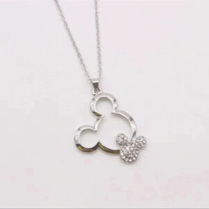2 LEFT! Silver Mickey Mouse Necklace